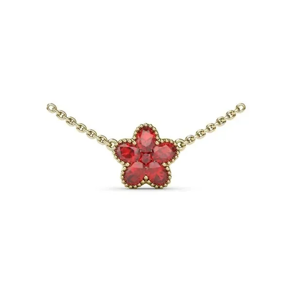 Ruby Magnolia Necklace