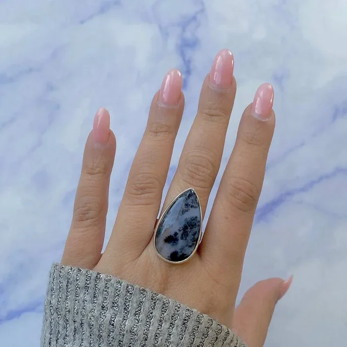 Russian Dendritic Agate Ring-(RDA-R-26.)