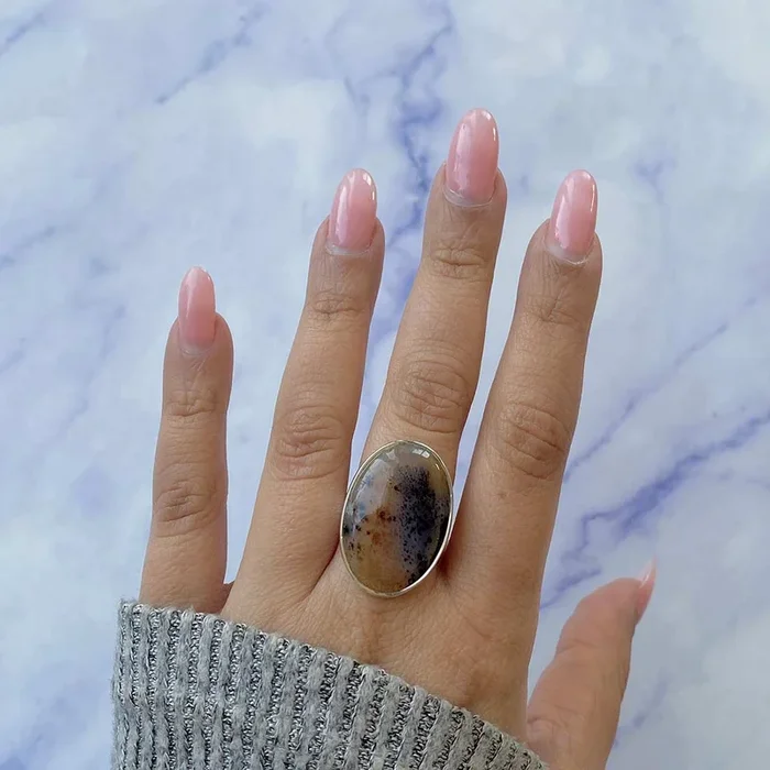 Russian Dendritic Agate Ring-(RDA-R-28.)