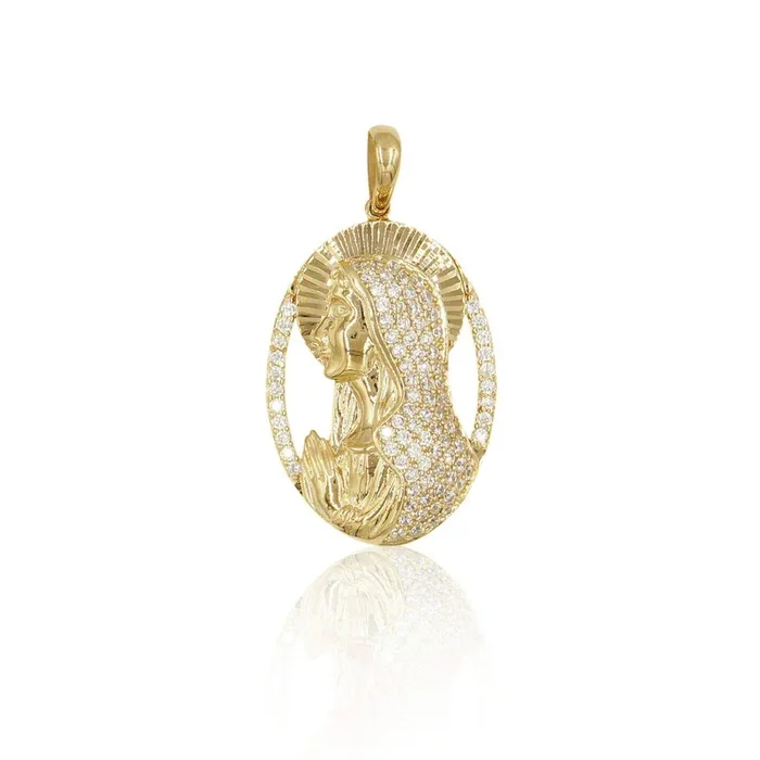 Saint Pendant in 14K Yellow Gold
