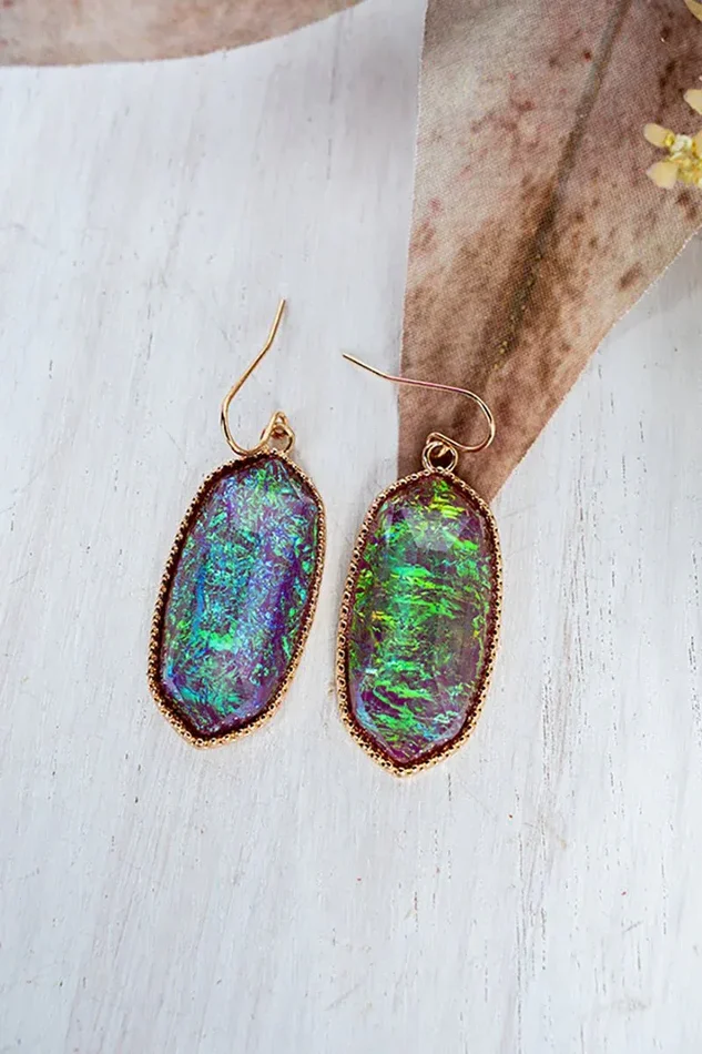 SALE! Lorelei Purple Opal Earrings