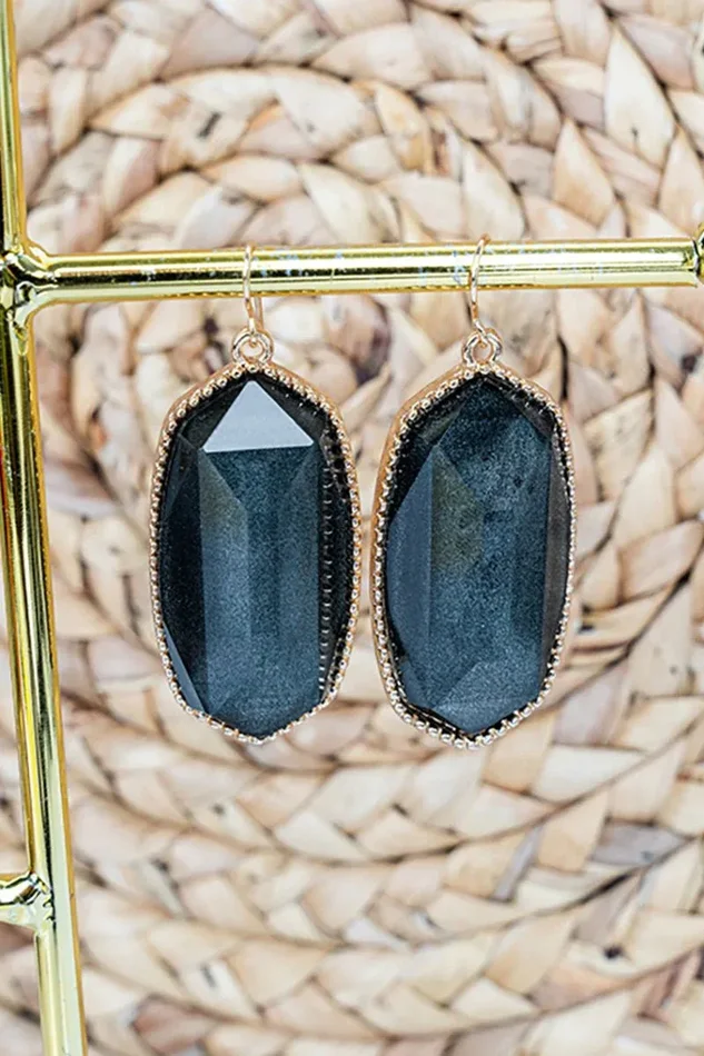 SALE! Mia Black Shimmer Earrings