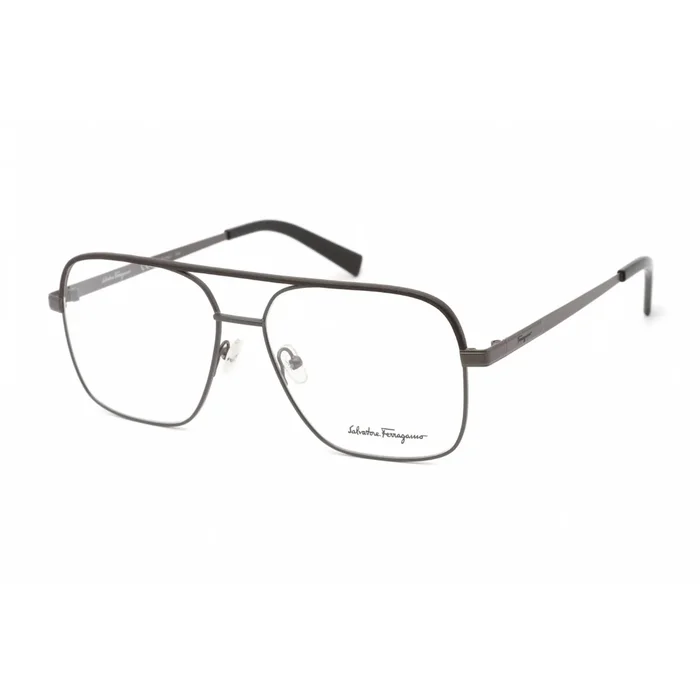 Salvatore Ferragamo Men’s Eyeglasses – Matte Ruthenium/Dark Brown Frame | SF2199L 037