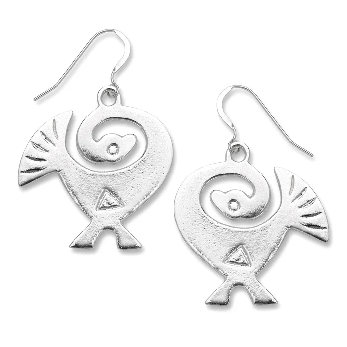 Sankofa Birds .925 Sterling Silver Earrings