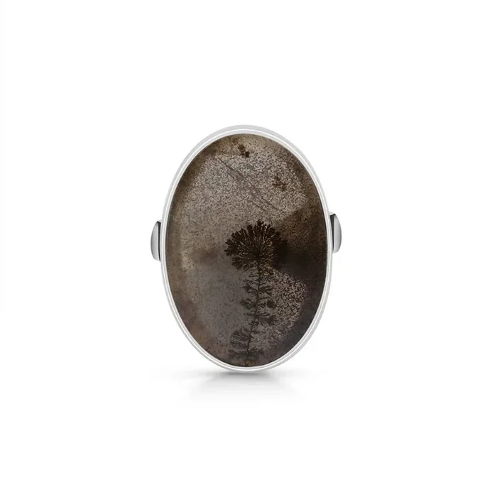 Scenic Agate Adjustable Ring-(SCA-R-15.)