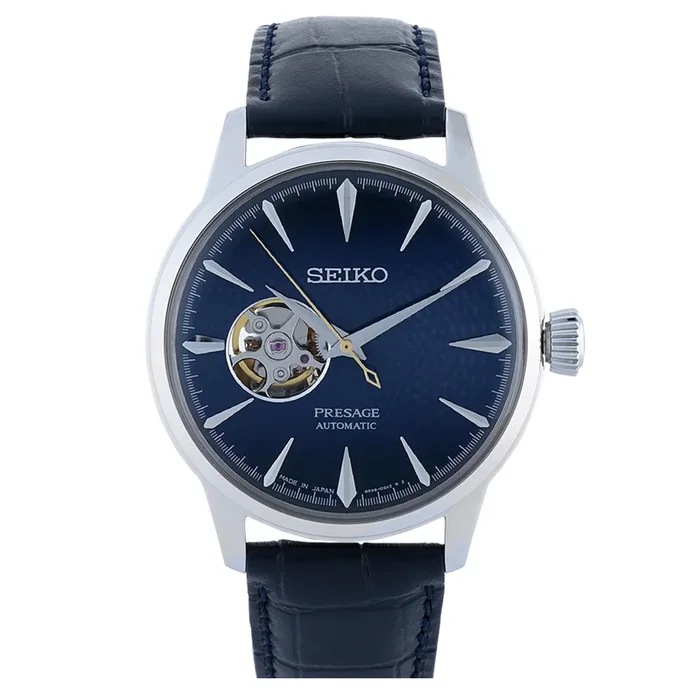 Seiko Men Presage Round Blue Watch Ssa405J1