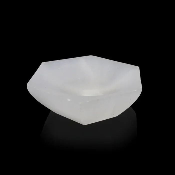 Selenite Hexagonal Dish from Morocco