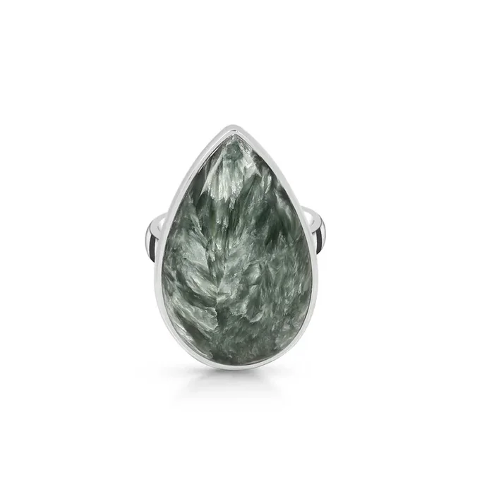 Seraphinite Adjustable Ring-(SER-R-35.)