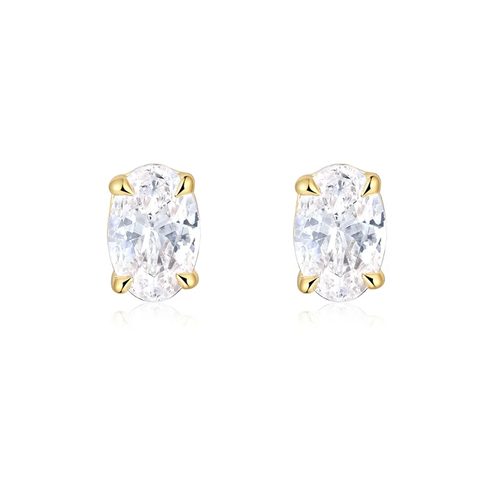 Serena Oval Diamond Studs