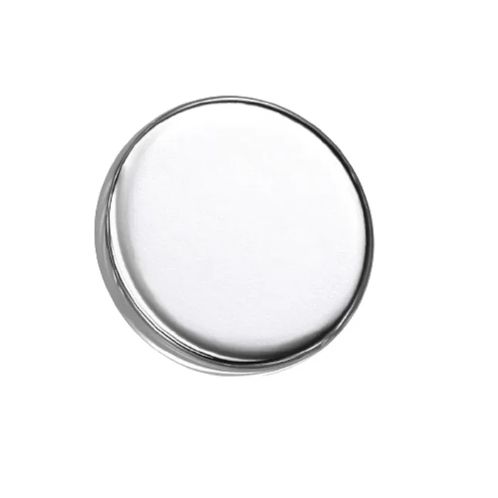 Set of 10 Flat Round Disc Internally Threaded Dermal Anchor Tops – G23 Implant Grade Titanium