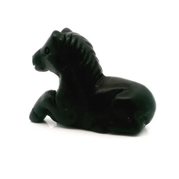 Shungite Horse Carving – Laying Down Posture