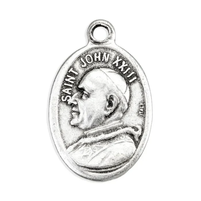 Small Oval Saint John XXIII Pray For Us Medal Charm Pack