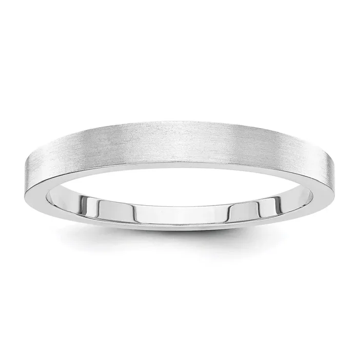 Solid 10K Yellow Gold White Gold 3mm Tapered Satin Men’s/Women’s Wedding Band Ring Size 6