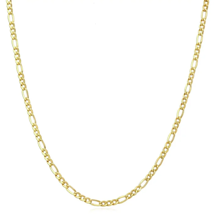 Solid 14K Gold Filled 2.5mm Figaro Chain Necklace 16″, 18″, 20″