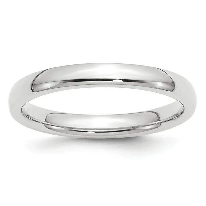Solid 14K White Gold 3mm Standard Comfort Fit Men’s/Women’s Wedding Band Ring Size 13.5