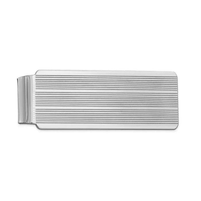 Sophia Jewelers Sterling Silver Polished Engravable Money Clip for Men