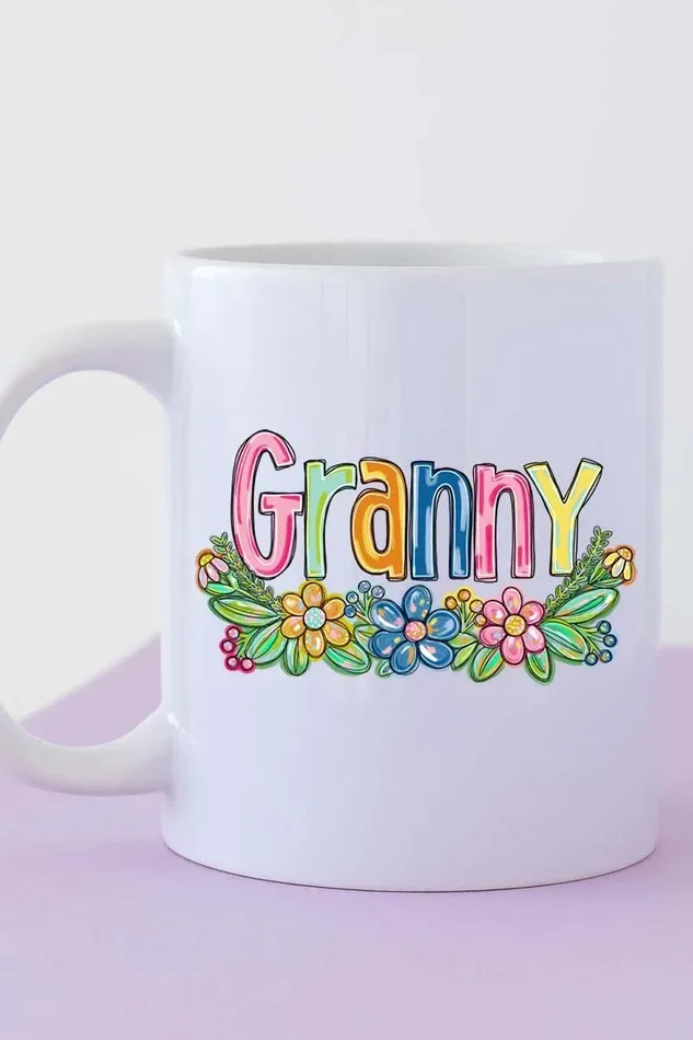 Spring Floral Granny Ceramic Mug