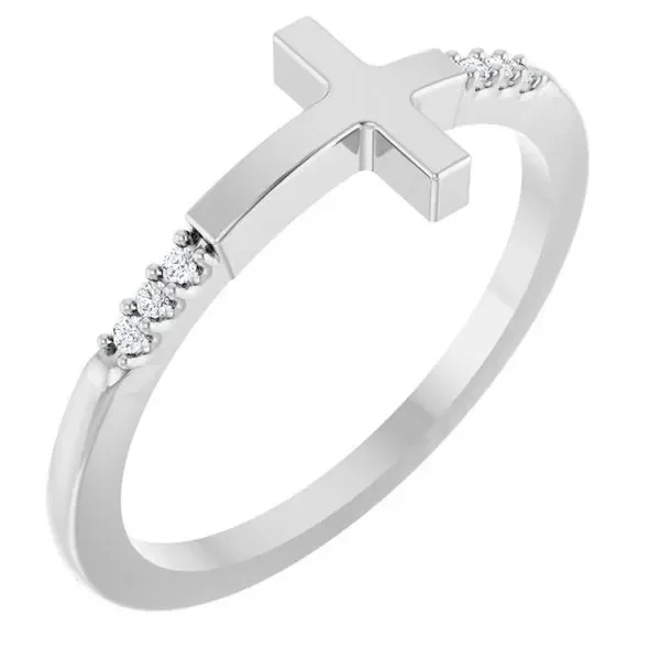 Stackable Sideways Cross Ring