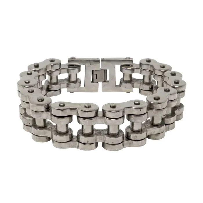 Stainless Steel Bike Chain Bracelet – Large