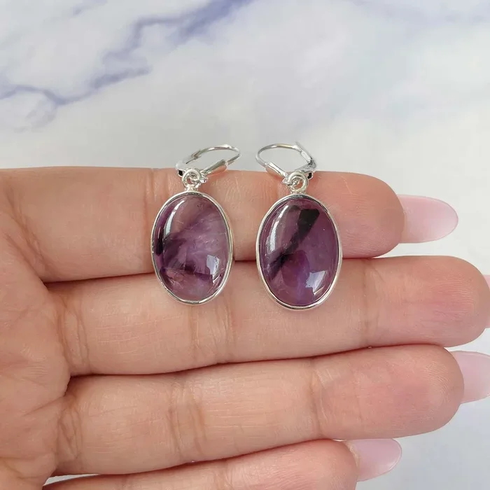 Star Amethyst Earring-(STA-E-21.)