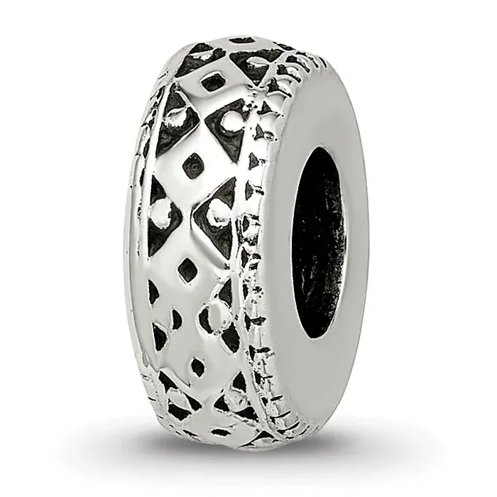 Sterling Silver Reflections Antiqued Bali Gripper Bead