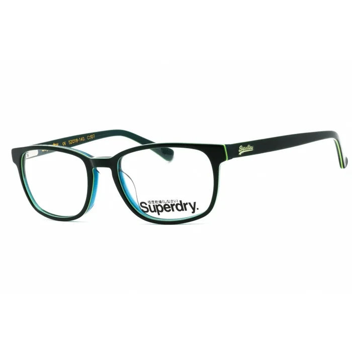 Superdry Women’s Eyeglasses – Green/Lime Plastic Square Full Rim Frame | SDO-QUINN 107