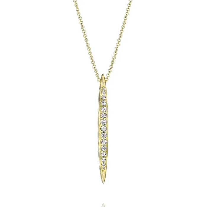 Surfboard Pendant in Yellow Gold