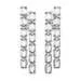 SWAROVSKI Millenia Clip Earrings, Octagon Cut, Long, White, Rhodium Plated