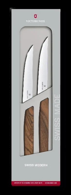 Swiss Modern Steak Knife Set, straight edge