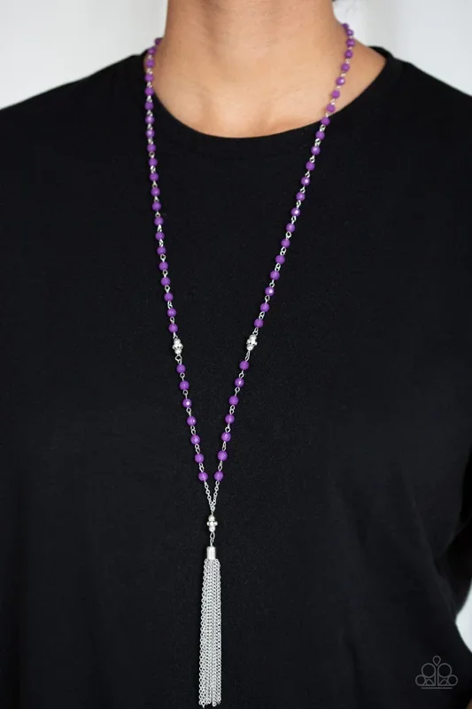 Tassel Takeover Purple Necklace – Jewelry by Bretta