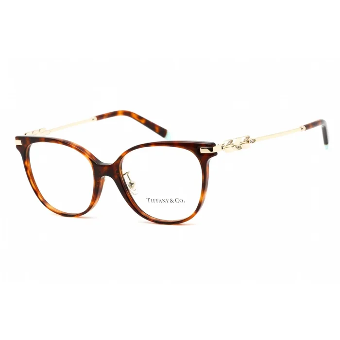 Tiffany Women’s Eyeglasses – Clear Lens Havana Plastic Cat Eye Frame | 0TF2220BF 8002