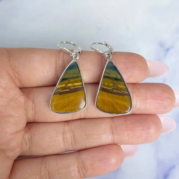 Tiger Eye Earring-(TGE-E-2.)