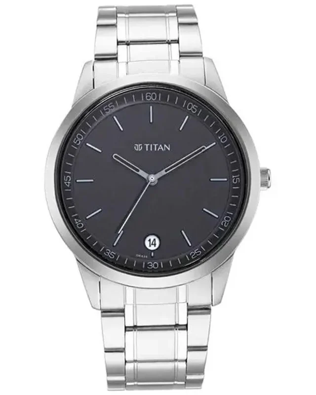 Titan Men Minimals Round Black Watches