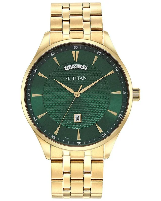 Titan Men Opulent III Round Green Watches