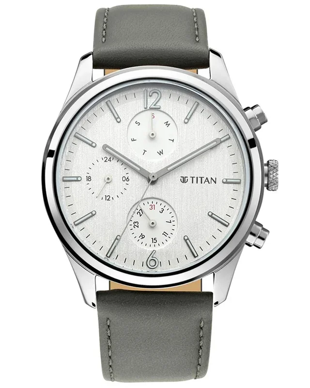 Titan Men Pay Round White Watches
