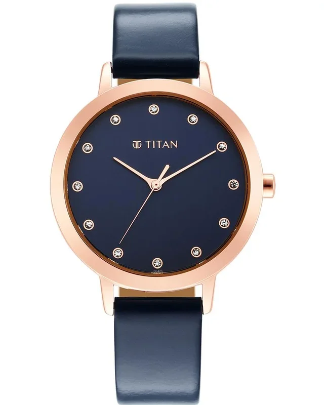 Titan Women Memento Round Blue Watches
