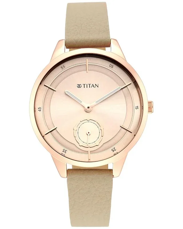 Titan Women Solidarity Round Rose Gold Watches