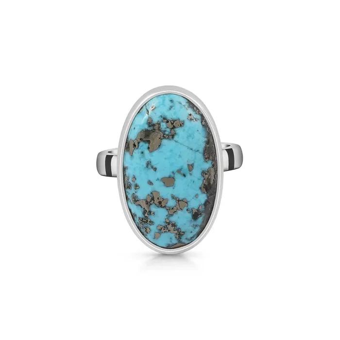 Turquoise Adjustable Ring-(TRQ-R-144.)