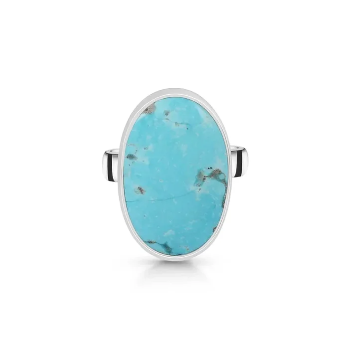 Turquoise Adjustable Ring-(TRQ-R-174.)