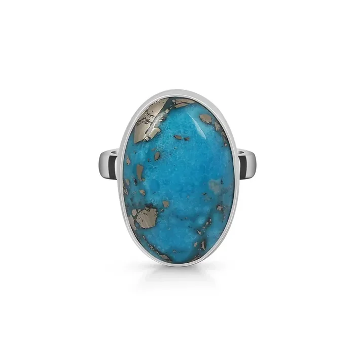 Turquoise Adjustable Ring-(TRQ-R-178.)