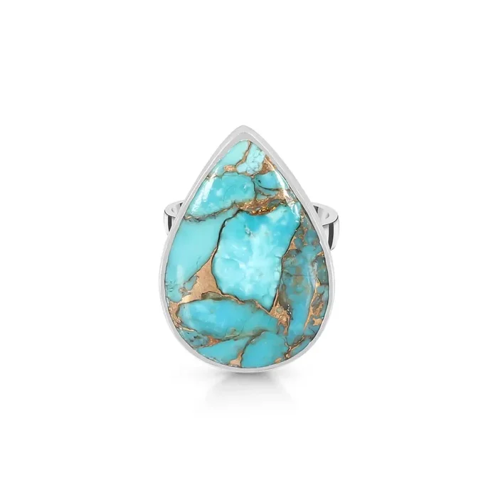 Turquoise (Copper) Adjustable Ring-(TRC-R-15)