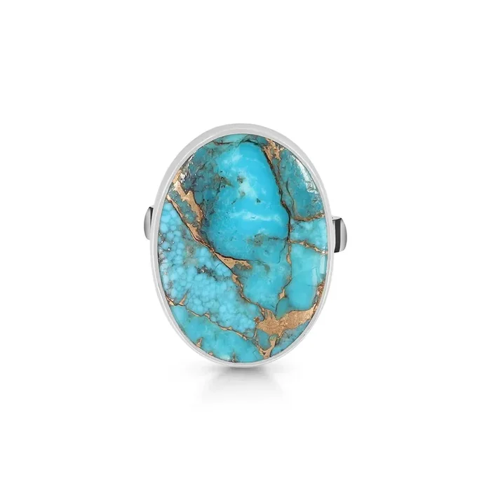 Turquoise (Copper) Adjustable Ring-(TRC-R-8)