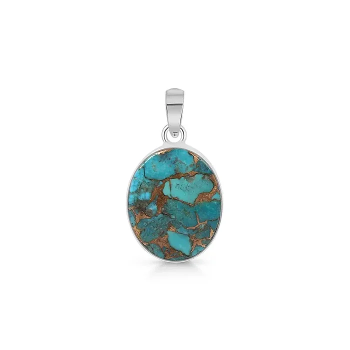 Turquoise (Copper) Pendant-(TRC-P-27.)