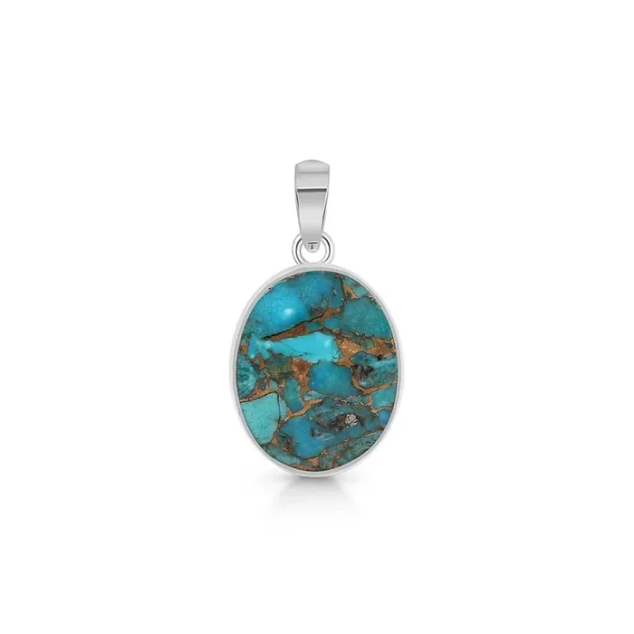 Turquoise (Copper) Pendant-(TRC-P-32.)