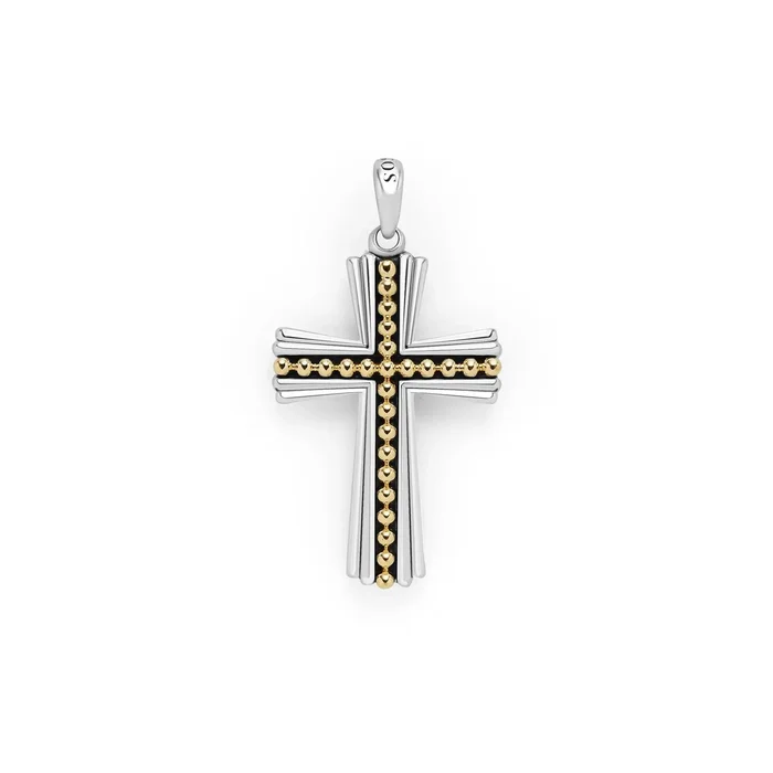 Two-Tone Cross Amulet