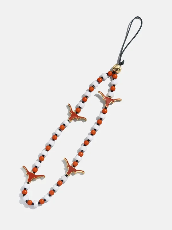 University of Texas at Austin Beaded Phone Charm – University of Texas at Austin