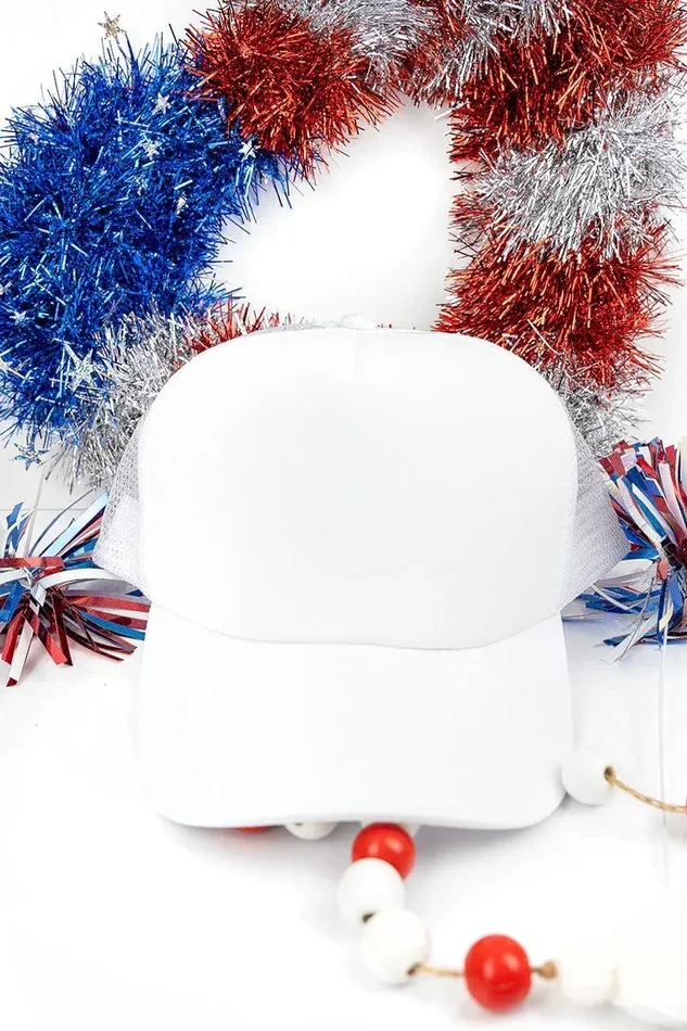 Valucap White Foam Mesh Back Trucker Cap