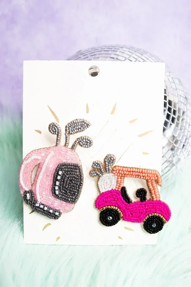 Viola Seed Bead Golf Hat Pins