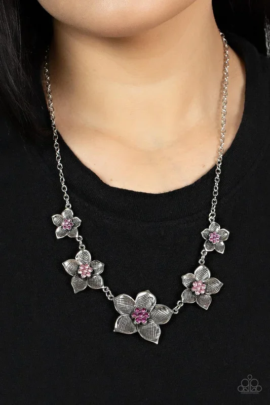 Wallflower Wonderland Pink Necklace – Jewelry by Bretta