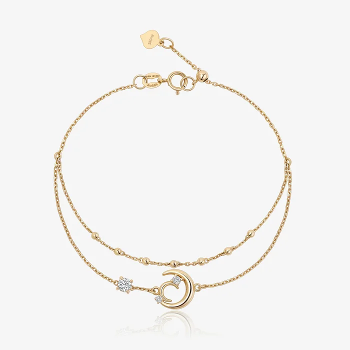 Whispering Moons Double Layer Bracelet